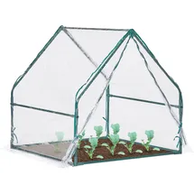 Relaxdays Folienfrühbeet, PVC, mit Tür,