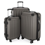 Hauptstadtkoffer - SPREE - 3er Trolley-Set Rollkoffer Reisekoffer, (S, M und L) Koffer-Set, 4 Doppel-Rollen, , Graphite