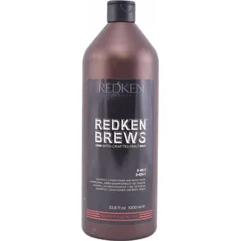 Redken Brews 3-in-1 Shampoo, Conditioner & Body Wash 1000 ml