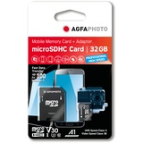 AgfaPhoto microSDHC 32GB Class 10 UHS-I U3 + SD-Adapter