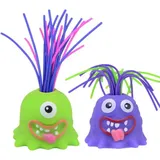 Xdyyjrasa Schreiendes Monster-Spielzeug – 2-teiliges Haarziehen-Spielzeug zum Stressabbau, 6 Geräusche, Schrei- für Erwachsene und Kinder, niedlicher Cartoon