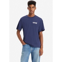 Levis T-Shirt mit Label-Print, Dunkelblau, S,