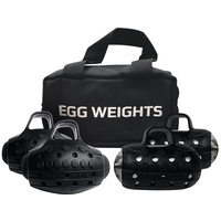 Egg Weights Cardio and Cardio Max Bundle Handgewichte Hantelset mit Anti-Rutsch Silikon Gummi Fingerschlaufe 2er Set für Shadowboxen, Kickboxen für Damen und Herren - 0,9kg und 1,4kg