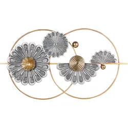 Wandobjekt Blume PROMETHIUM Metall Gold 51 cm