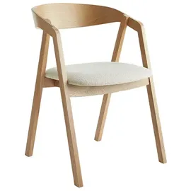 miliboo Skandinavischer Stuhl Stoff ecru