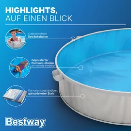 BESTWAY Tanx Stahlwandpool Set Ø 305 x 61 cm inkl. Filterpumpe
