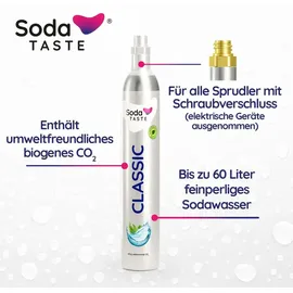 sodataste Classic, - CO2-Kaufzylinder (Reservezylinder) für bis zu 60l gesprudeltes Wasser