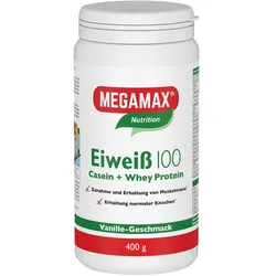 MEGAMAX Eiweiß 100 Casein + Whey Protein 400 g Pulver