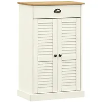VidaXL Schuhschrank VIGO Weiß 60x35x96 cm Massivholz Kiefer