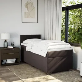 vidaXL Boxspringbett 90 x 200 cm Dunkelbraun