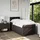vidaXL Boxspringbett 90 x 200 cm Dunkelbraun