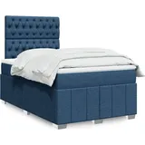 Maison Exclusive - Boxspringbett mit Matratze Blau 120x200 cm Stoff - Blau