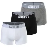 Diesel Herren Boxershorts, 3er Pack - UMBX-DAMIENTHREEPACK, Trunks, Cotton Stretch Schwarz/Grau/Weiß M