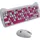 Canyon Tastatur- und Maus-Set HSET-W6 mit Mauspad Pink - Rosa/Schwarz/Lila