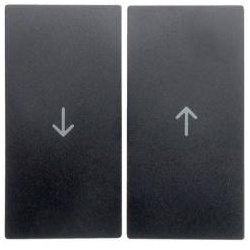 Berker Wippen mit Aufdruck Symbol Pfeil (anthrazit)