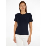 Tommy Hilfiger Damen T-Shirt »NEW SLIM CODY C-NK SS«, mit Logostickerei, Gr. XL (42), Desert Sky, , 76803314-XL