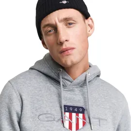 GANT Archive Shield Regular Fit Kapuzenpullover Grey Melange S
