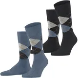 Burlington Everyday Argyle Socken 2 Paar Blau Einheitsgröße 40-46