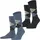 Burlington Everyday Argyle Socken 2 Paar Blau Einheitsgröße 40-46
