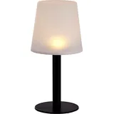 Spetebo Solar LED Tischlampe in warmweiß - ca. - 15 cm x 31 cm - weiß / schwarz