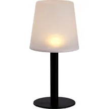 Spetebo Solar LED Tischlampe in warmweiß - ca. - 15 cm x 31 cm - weiß / schwarz