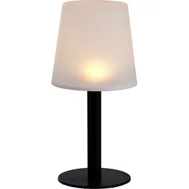 Spetebo Solar LED Tischlampe in warmweiß - ca. - 15 cm x 31 cm - weiß / schwarz