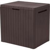 PROREGAL® Gartenbox CAP’N COOK Gartenbox (LxBxH 44 x 58 x 55 cm, 113 Liter Stauraum, Kissenbox mit Deckel, Auflagenbox, Braun oder Grau) braun