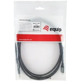 Equip 128432 2-in-1 USB 3.2 Gen 2x2 C auf C/A Kabel, 2,0m, PD100W, 4K/60Hz, 20Gbps, Schwarz