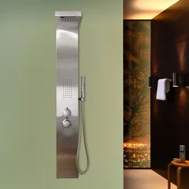 Home Deluxe Duschpaneel, Edelstahl- Metall, 20x142x50.5 cm, Badezimmer, Baden - Duschen, Duscharmaturen