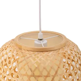 Pauleen Woody Delight Pendelleuchte max. 20 Watt Beige, Weiß Bambus, Kunststoff, Metall E27