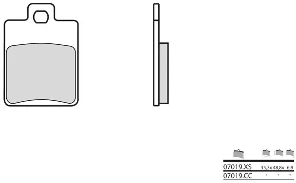 BREMBO Remblokken BREMBO Carbon Keramische Scooter - 07019CC