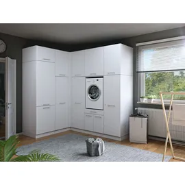 laundreezy Mehrzweckschrank-Set 218 x 238 x 68 cm Weiß