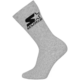 Starter 3er Pack Crew Socken Grau/Schwarz/Weiß 39-42