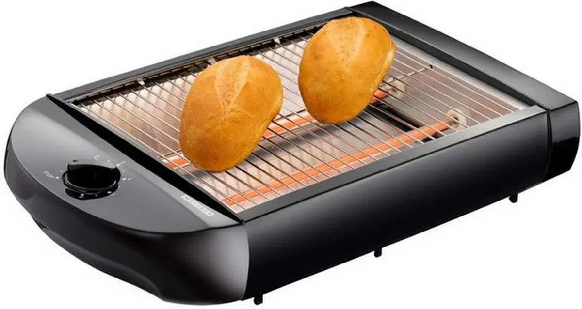 Preisvergleich Produktbild MELISSA Toaster Flachtoaster Flachbetttoaster Tischröster, Flachbett, 600,00 W, herausnehmbare Krümelfach / mit Abbruchfunktion schwarz