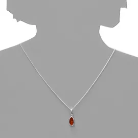 Ostsee-Schmuck Kette mit Anhänger Tadira Silber/ Bernstein