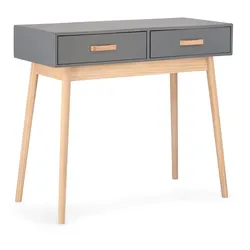 Konsole Ordinary aus Kiefernholz, Grau