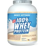 Body Attack 100% Whey Protein Vanilla Cream Pulver 2300 g