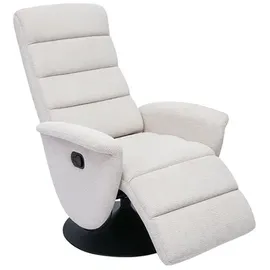 miliboo Manueller Relax-schwenksessel aus beigem Chenille-gewebe Nelson