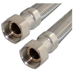 Panzerschlauch flexible 3/8" x 1/2", Länge: 300 mm für Sanitär & Trinkwasser