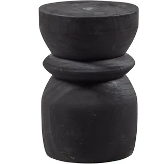 Woood Hocker Bikkel aus Paulowniaholz, Schwarz