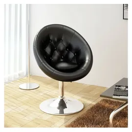 vidaXL Cocktailsessel Schwarz Kunstleder