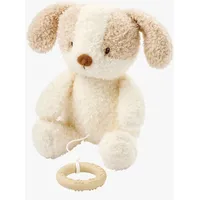 Nattou Spieluhr, Baby-Hund, Wiegelied «La-Le-Lu», Mit Ring, 100% Polyester, Teddy, Ecru