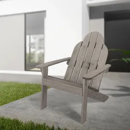 ML-Design Adirondack-Stuhl Gartenstuhl 89 x 70 x 89 cm grau