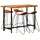 vidaXL 5-tlg. Bar-Set Recyceltes Massivholz und Echtleder