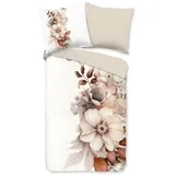 Muller Textil Vester Blumen Beige 200 x 200 cm + 2 x 80 x 80 cm