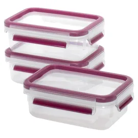 Emsa Frischhaltedose rechteckig pink 0,55 l 3-teilig
