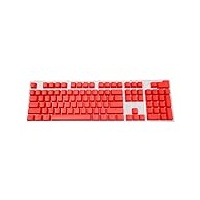 Demiawaking 104 Tasten für mechanische Tastatur, Universal-Kappen-Set für mechanische Tastatur, ergonomische Tastatur, Ersatztasten für mechanische Tastatur (Rot)