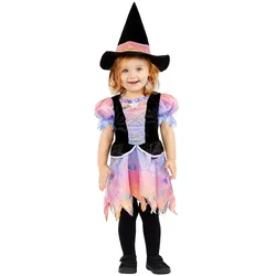 Schimmernde Regenbogen Hexe Kinderkostüm - Baby-12-18-Monate