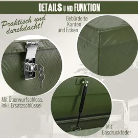 Trucky Alubox Aluminium D100 Grün abschließbar