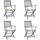 vidaXL Klappbare Gartenstühle 48,7 x 57 x 91 cm beige 4 St.